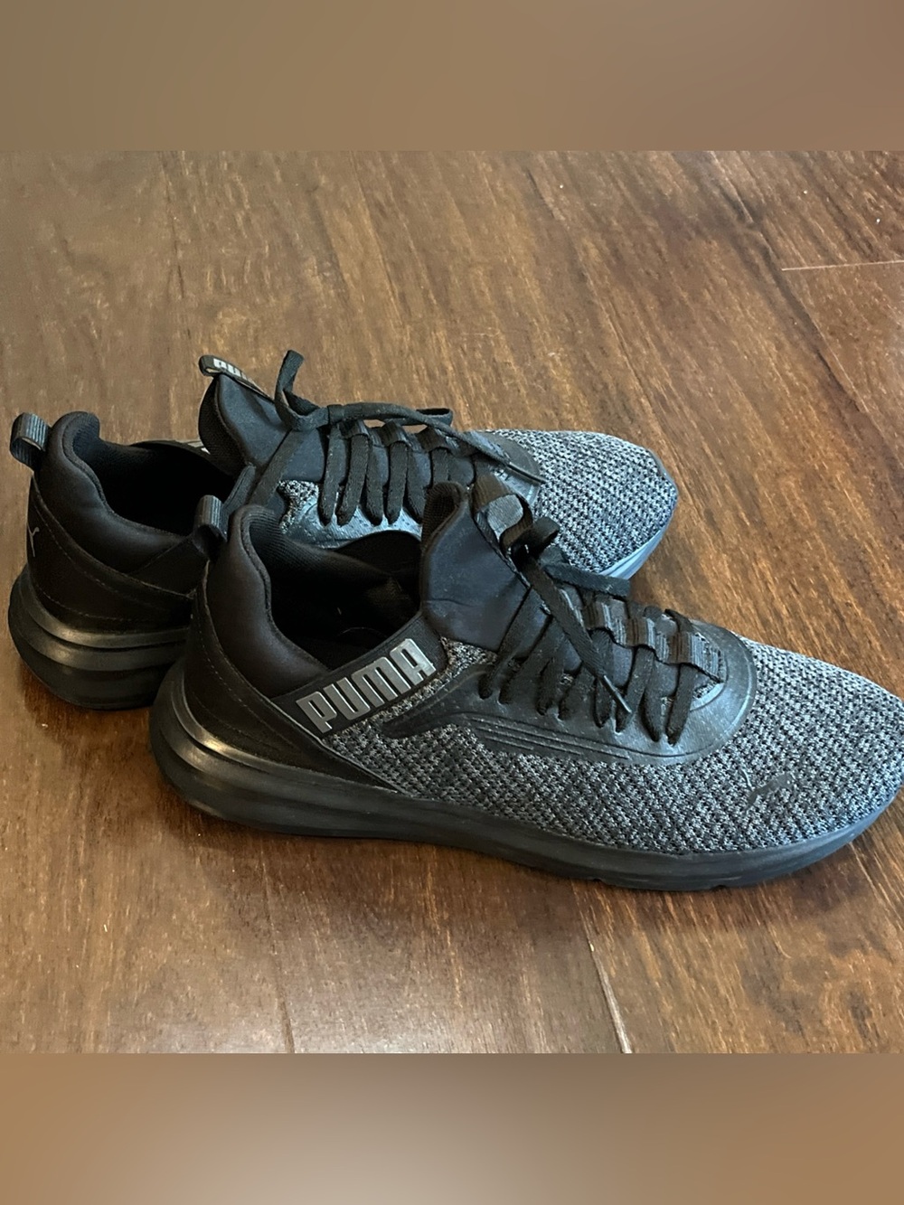 Puma Black and Gray Sneaker Interior Label Detail